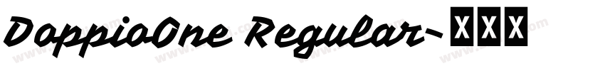 DoppioOne Regular字体转换